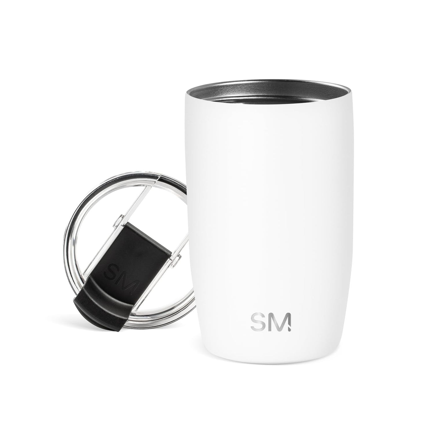 Simple Modern Voyager Tumbler with Flip Lid | Travel Coffee Mug | Insulated Stainless Steel Cold Brew Iced or Hot Coffee Cup | Gifts for Women Men Her Him | 16oz, Almond Birch