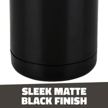 Double Wall Stainless Steel Can Cooler – 5 Inch, Black, Fits Standard Cans - 1 Count
