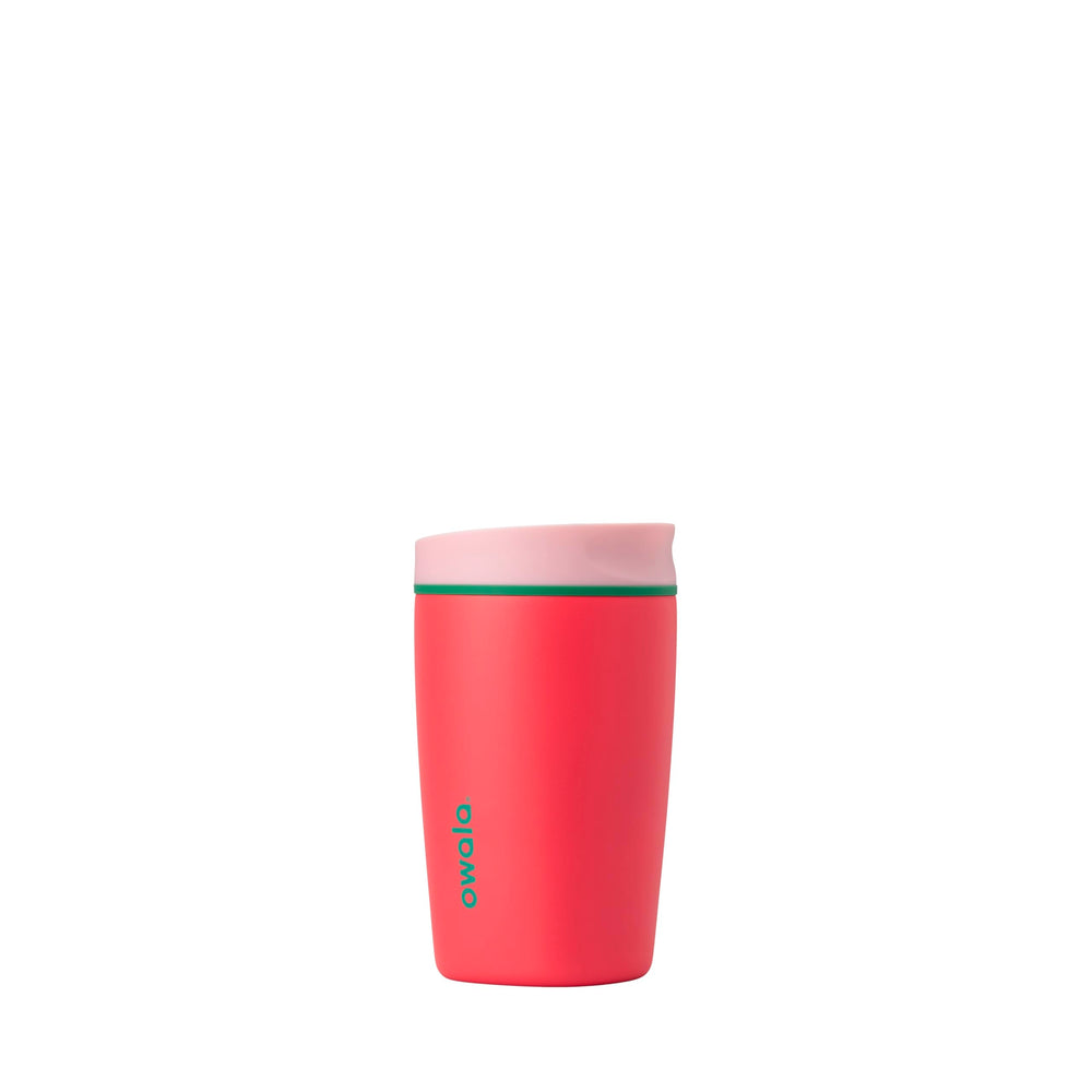 Owala SmoothSip Slider Insulated Stainless Steel Coffee Tumbler, Reusable Iced Coffee Cup, Hot Coffee Travel Mug, BPA Free 20 oz, Vanilla Bean