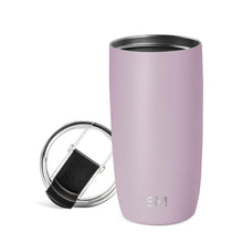 Simple Modern Voyager Tumbler with Flip Lid | Travel Coffee Mug | Insulated Stainless Steel Cold Brew Iced or Hot Coffee Cup | Gifts for Women Men Her Him | 16oz, Almond Birch