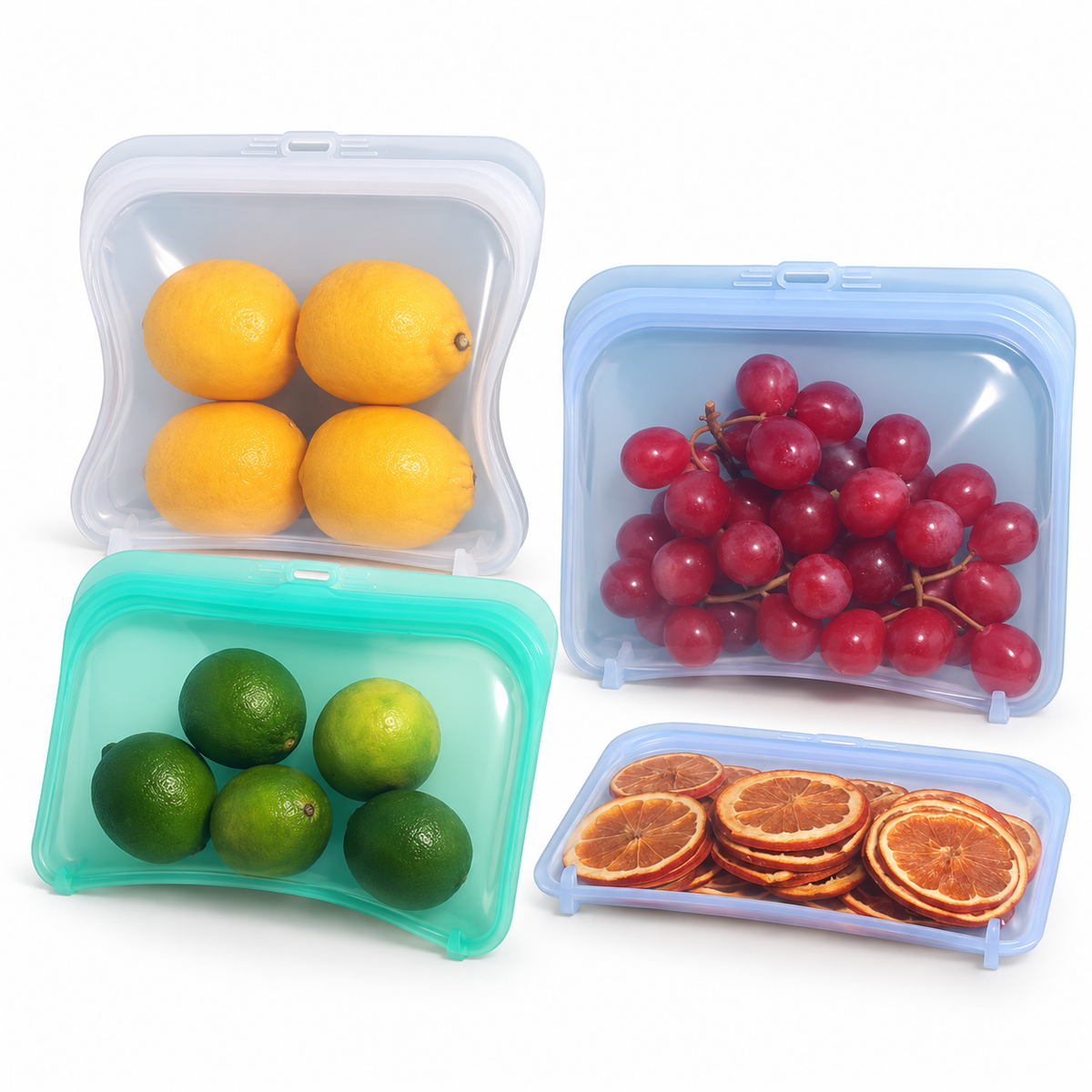 580ml Food Grade Silicone Ziplock Bag