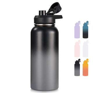 Fijinhom 18 oz Insulated Water Bottle with Handle, 304 Stainless Steel Water Bottles with Wide Mouth, Double Wall Vacuum Sports Water Bottle, BPA Free, Keep Cold and Hot, Pink