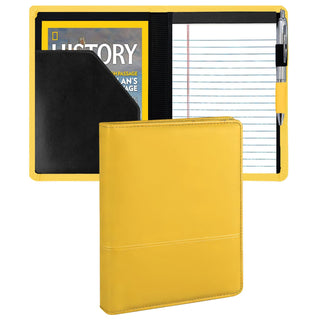 Padfolio/Portfolio Binder, Mini Padfolio Portfolio Binder 5 x 8 Legal Writing Pad, A5 Document Organizer Folder for Men Women,Silver