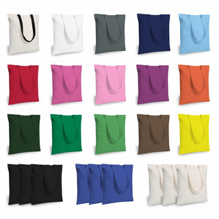 TOPDesign 5 | 12 | 24 | 48 | 192 Pack Economical Cotton Tote Bags, Lightweight Medium Reusable Grocery Shopping Cloth Bags, Suitable for DIY, Advertising, Promotion, Gift, Activity (5-Pack)