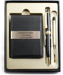 Custom Engraved Pen & Money Clip Wallet Gift Set – Personalized Ballpoint Pen with Refill, Luxury Gift Box for Men
