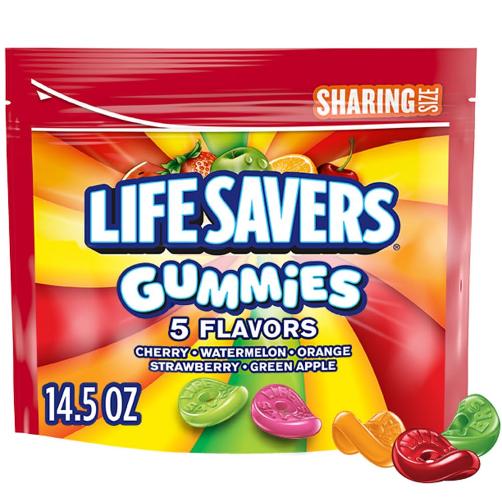 Life Savers, Wint-O-Green Summer Candy Individually Wrapped Hard Mints, Sharing Size, 13 Ounce