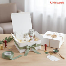 UnicoPak 6 Pack 8x8x3.5 White Gift Boxes Bulk, Gift Boxes with Lids for Presents for Birthday Wedding Bridesmaid Proposal Thank You Holiday Christmas