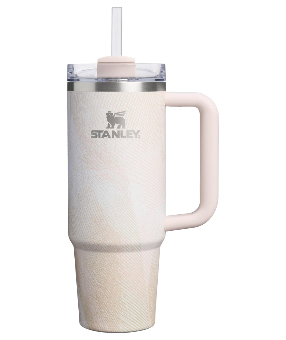 STANLEY Quencher H2.0 Tumbler with Handle and Straw 30 oz | Flowstate 3-Position Lid | Cup Holder Compatible for Travel | Insulated Stainless Steel Cup | BPA-Free | Rose Quartz 2.0