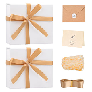 LIFELUM Green Gift Box for Presents 1 Pack 13.85 x 8.35 x 4.45 inch Big Decorative Large Gift Box for Clothes with Magnetic Lids Luxury Accessories Card, Ribbon, Filler,Sticker