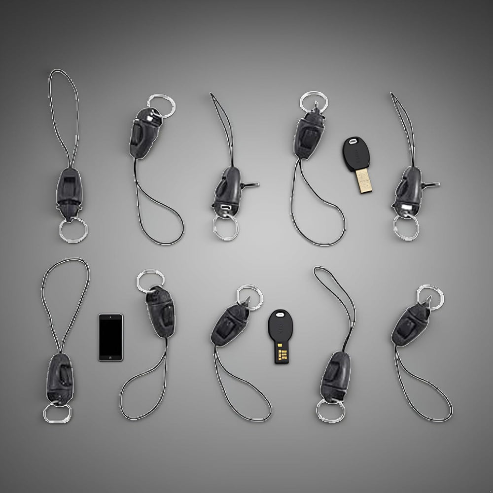 10Pcs Black Detachable Buckle Mobile Phone Accessories Pendant Buckle Small Sling Anti-Lost Lanyard Cords Hanging Head Keychains Hooks, Fasteners, Badge Lanyards