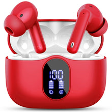 Wireless Earbuds, Bluetooth 5.4 Headphones Bass Stereo, Ear Buds with Noise Cancelling Mic, LED Display in Ear Earphones Clear Calls, IP7 Waterproof Bluetooth Earbuds for Phones/Sports/Laptop, Black
