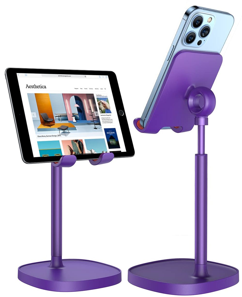LISEN Cell Phone Stand Phone Holder for Desk Office Decor, Office Desk Accessories Women PC Gaming Essentials iPhone Stand Gadgets Men Gift for Father Fit OtterBox Case Switch iPad Air Tablet 4-10 in