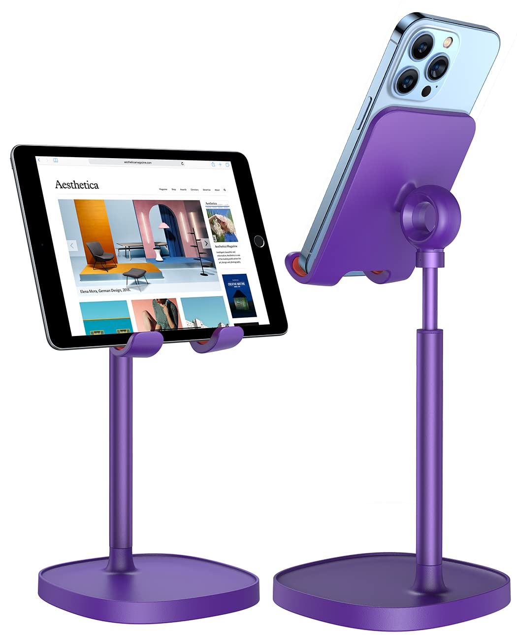 LISEN Cell Phone Stand Phone Holder for Desk Office Decor, Office Desk Accessories Women PC Gaming Essentials iPhone Stand Gadgets Men Gift for Father Fit OtterBox Case Switch iPad Air Tablet 4-10 in