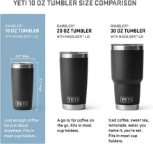 YETI Rambler 10 oz Tumbler, Stainless Steel, Vacuum Insulated with MagSlider Lid, Black Forest Green