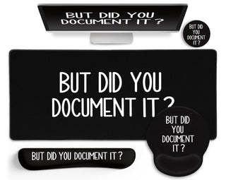LIMKRIAN Desk Mat Set, Large Gaming Mouse Pad with Wrist Rest, Ergonomic Mouse Pad Keyboard Mat Wrist Support, Cup Coaster, Home Office Desk Accessories Decor Supplies, Funny Black Cat