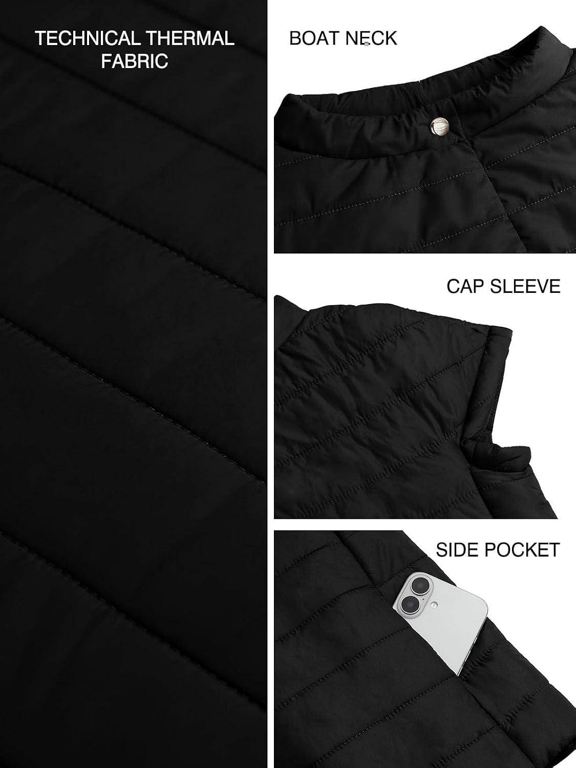 Tankaneo Womens Puffer Vest Button Up Short Sleeve Winter Jacket Casual Lightweight Quilted Jackets