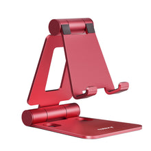 Nulaxy Dual Folding Cell Phone Stand, Fully Adjustable Foldable Desktop Phone Holder Cradle Dock Compatible with iPhone 17 16 15 14 13 12 11 Pro Xs Xs Max Xr X 8, Nintendo Switch, All Phones - Gold