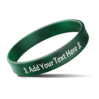 Custom Rubber Bracelets with Text Logo Clipart Customizable Bracelet Personalized 1/2 Inch Silicone Wristbands for Awareness, Events, Support, Promotions