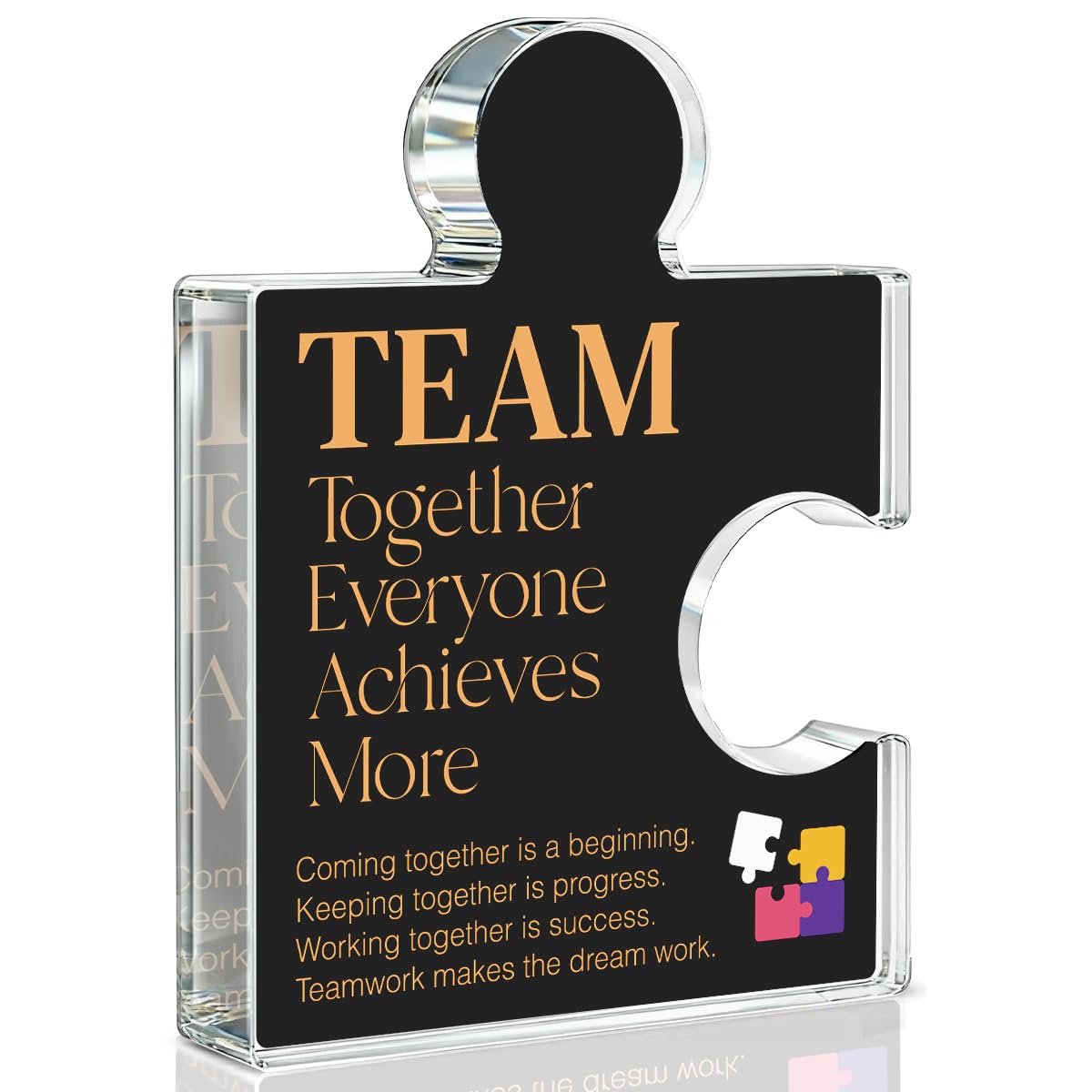 Team Appreciation Gifts Thank You Gift for Coworkers Colleagues Employees, Best Team Ever Gifts You Are an Essential Piece Acrylic Puzzle Piece Plaque Office Decor