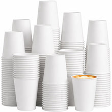 Paper Coffee Cups 12 oz, 100 Pack White Disposable Cups for Hot & Cold Beverages, Sturdy with Leak-Resistant Lining, Ideal for Home, Small Office, Party and Travel