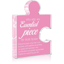 Team Appreciation Gifts Thank You Gift for Coworkers Colleagues Employees, Best Team Ever Gifts You Are an Essential Piece Acrylic Puzzle Piece Plaque Office Decor