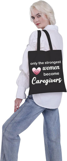 VAMSII Caregiver Tote Bag - Appreciation Gifts Canvas Bag for Women - Caretaker Supplies