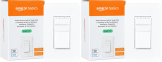 Amazon Basics Smart Light Switch, Single Pole, Works with Alexa Only, Voice Control, Schedule, 2.4 GHz Wi-Fi, No Hub Required, Easy to Install, White