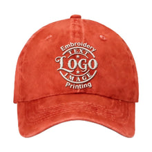 Bulk Custom Hat - Personalized Embroidered & Printed Baseball Cap to Text/Logo, Soft Washed Cotton Breathable Adjustable