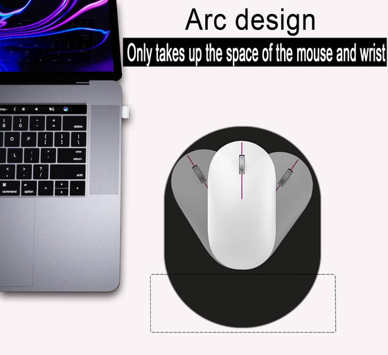 Small Mouse pad, Portable, Waterproof Non-Slip Rubber Bottom, Suitable for Wireless Mouse, Laptop Keyboard Tray for Both Men and Women, Office Travel Black 5.5x7.5in - hover image