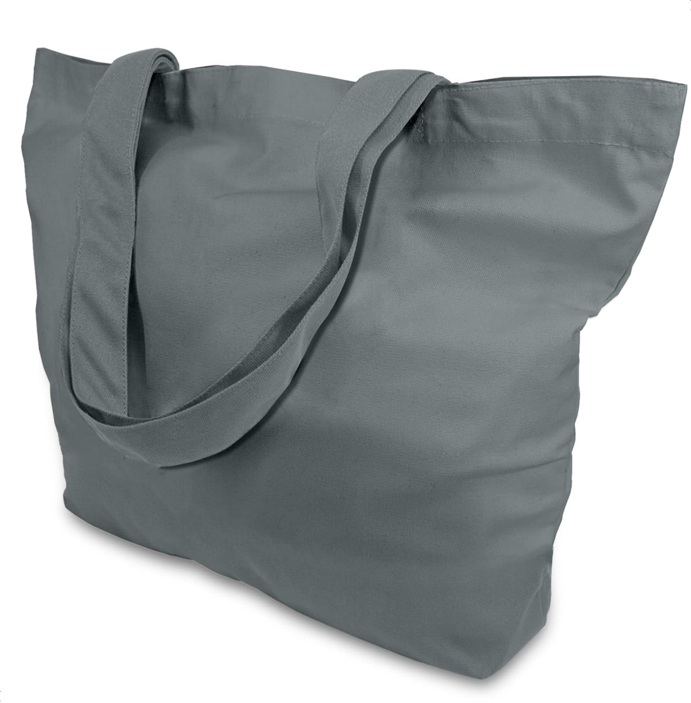 TOPDesign 1 | 3 | 6 | 12 | 24 Pack Super Strong Large 12oz Cotton Canvas Tote Bag, Reusable Grocery Shopping Cloth Bag, Fashionable Two-Tone Tote for Crafts, DIY Your Creative Designs (Pack of 1)