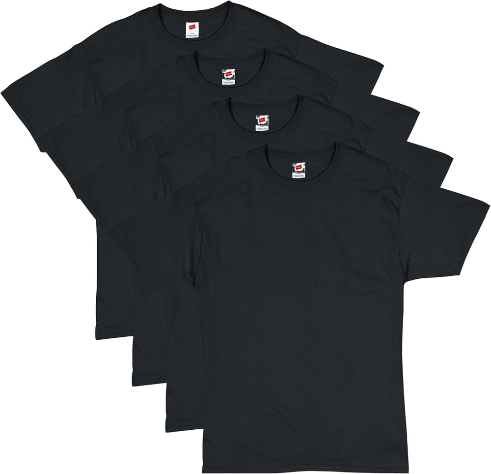 Hanes Men's Short Sleeve T-Shirt Pack, Big & Tall, Crewneck Cotton T-Shirts for Men, Value Packs