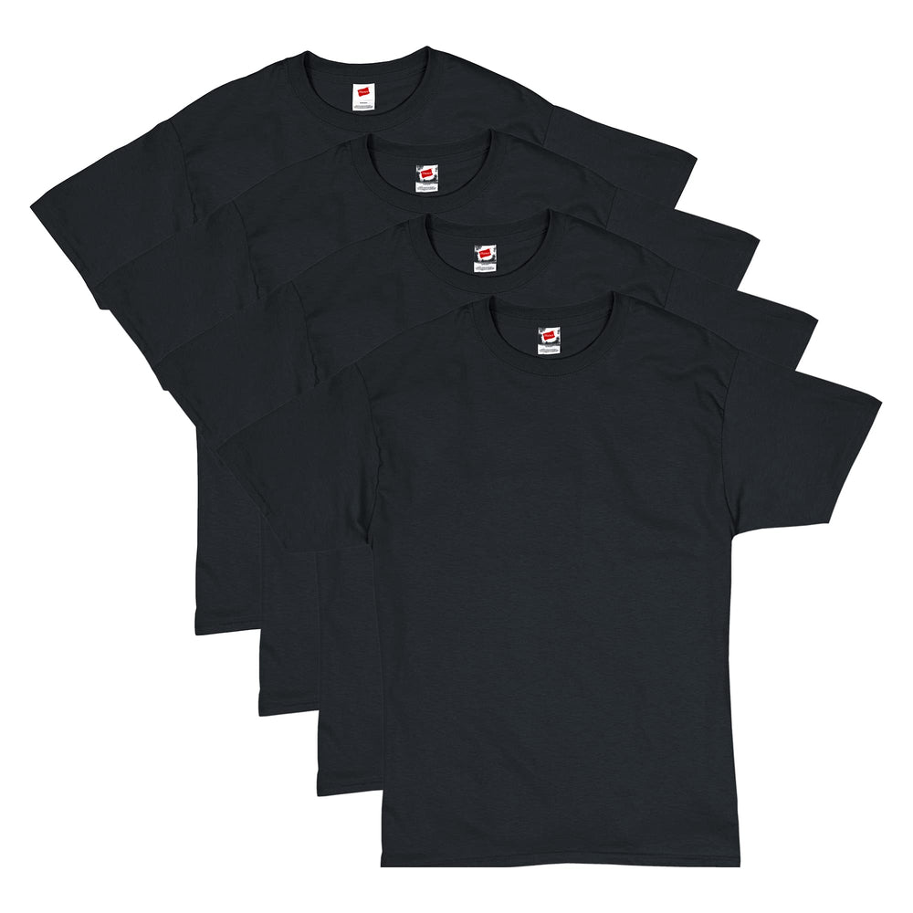 Hanes Men's Short Sleeve T-Shirt Pack, Big & Tall, Crewneck Cotton T-Shirts for Men, Value Packs