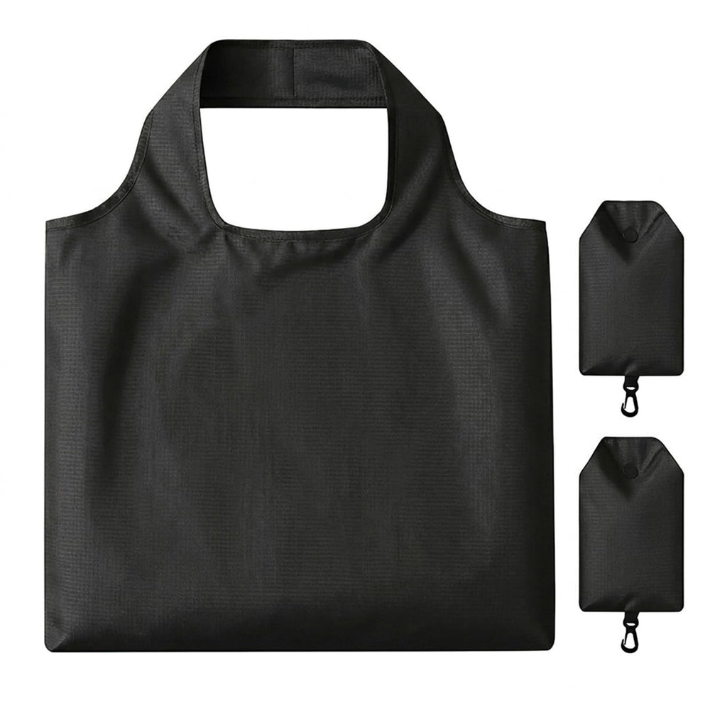 2 Pack Foldable Shopping Bag, Waterproof Reusable Grocery Tote Bag Holder,Nylon(Green A)