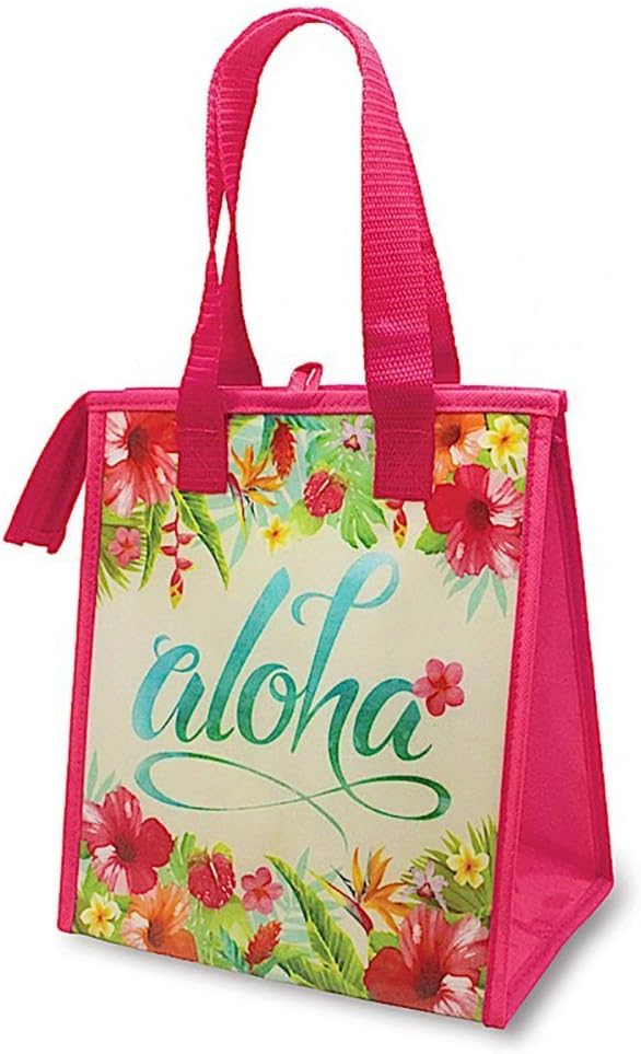 Welcome to the Islands Hawaiian Insulated Lunch Bag Aloha Floral Pink