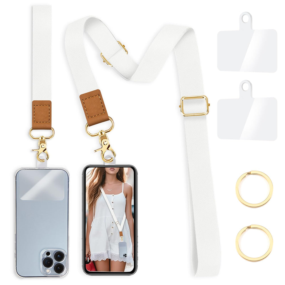 Yonlevres Flower Phone Lanyard Crossbody Strap, Floral Cell Phone Lanyards for around the Neck Wristlet Wrist Strap Adjustable for Keys Case Accessories Travel Essentials