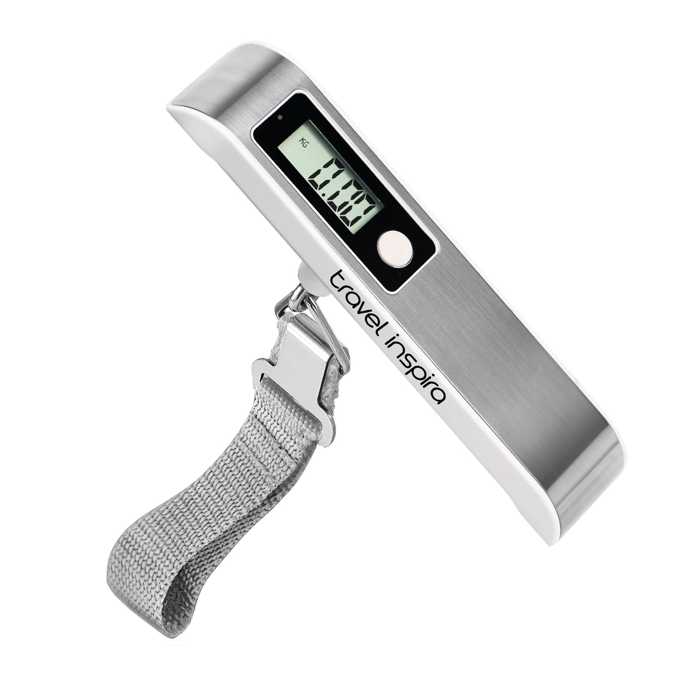 travel inspira Luggage Scale, Portable Digital Hanging Baggage Scale for Travel, Suitcase Weight Scale with Rubber Paint, 110 Pounds, Battery Included