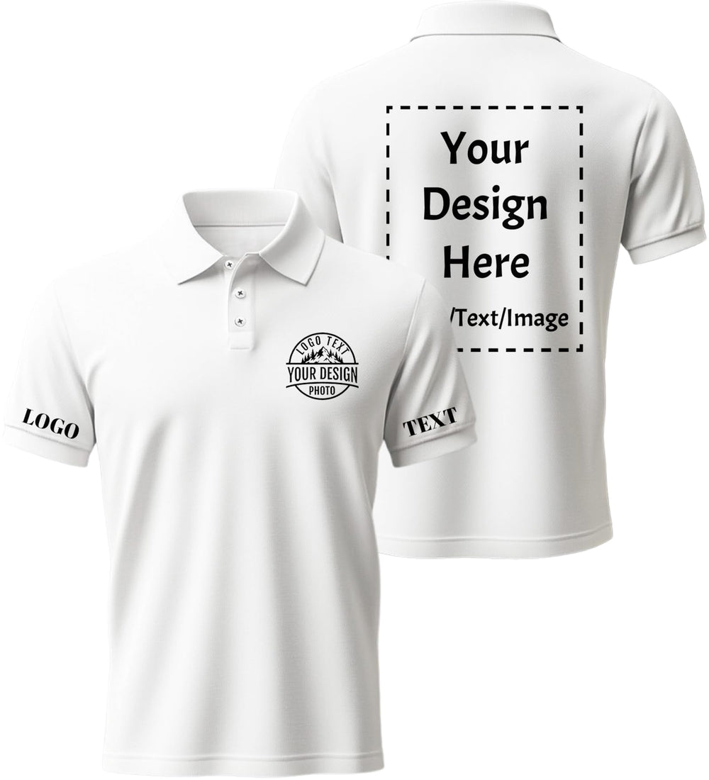 Custom Polo Shirts for Men Women, Personalized Business Golf Shirt, Customized Breathable Casual Polo Shirts for Company
