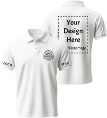 Custom Polo Shirts for Men Women, Personalized Business Golf Shirt, Customized Breathable Casual Polo Shirts for Company