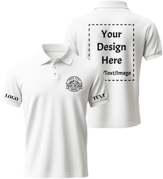 Custom Polo Shirts for Men Women, Personalized Business Golf Shirt, Customized Breathable Casual Polo Shirts for Company