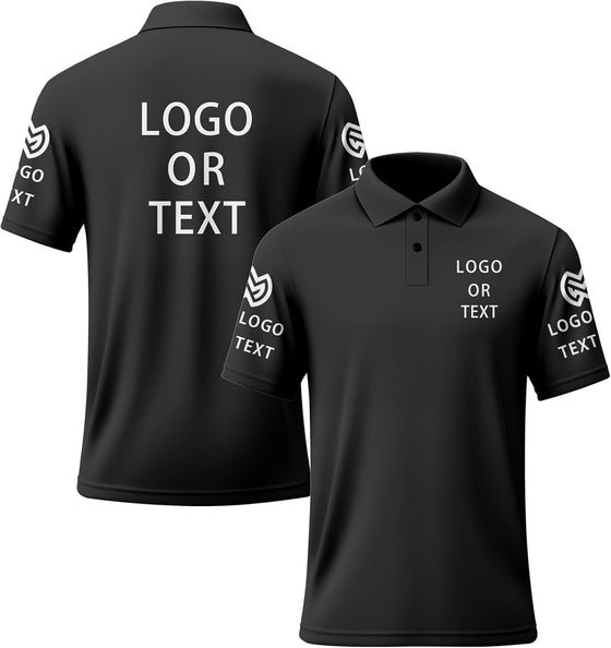 Custom Polo Shirts for Men Women Design Your Own Text Logo Image Personalized Printed Golf Work Shirts Business Casual
