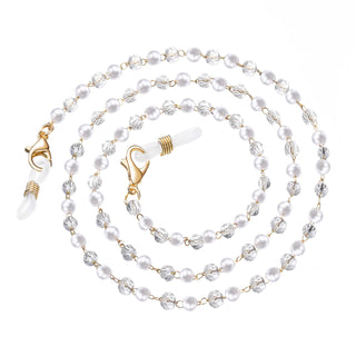 humlbird Mask Lanyard Eyeglasses Chain Healing Crystal Beaded Sunglasses Chains with Pearl for Women
