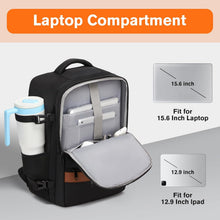 Smart Suitcase-style Laptop Backpack, 25L / 35L Practical Travel Bag for Work, Leisure & Flight, Luggage-Style Commuter Pack (Black, 25L)