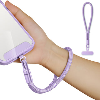 saxsion Lanyard for Phone, Self-Locking Phone Wrist Strap with 0.4mm Ultra-Thin Clip & 360° Hook, Anti-Drop Strap (Purple)