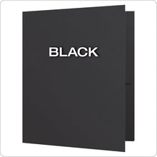 Oxford Twin-Pocket Folders, Textured Paper, Letter Size, Black, Holds 100 Sheets, Box of 25 (57506EE), 8-1/2 x 11