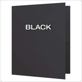Oxford Twin-Pocket Folders, Textured Paper, Letter Size, Black, Holds 100 Sheets, Box of 25 (57506EE), 8-1/2 x 11