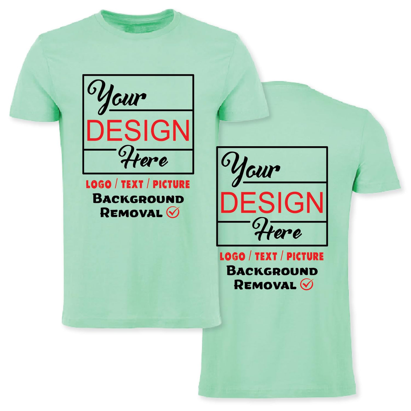 Personalized Image/Text for Your Company/Wedding/Greetings with Digital Printing | Unisex Adult | Custom T-Shirt