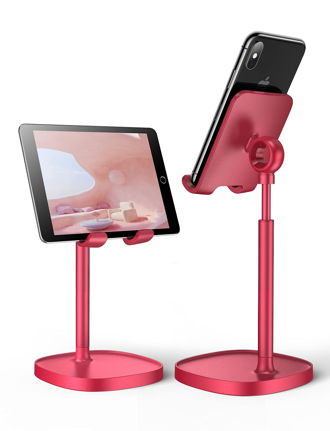 LISEN Cell Phone Stand Phone Holder for Desk Office Decor, Office Desk Accessories Women PC Gaming Essentials iPhone Stand Gadgets Men Gift for Father Fit OtterBox Case Switch iPad Air Tablet 4-10 in