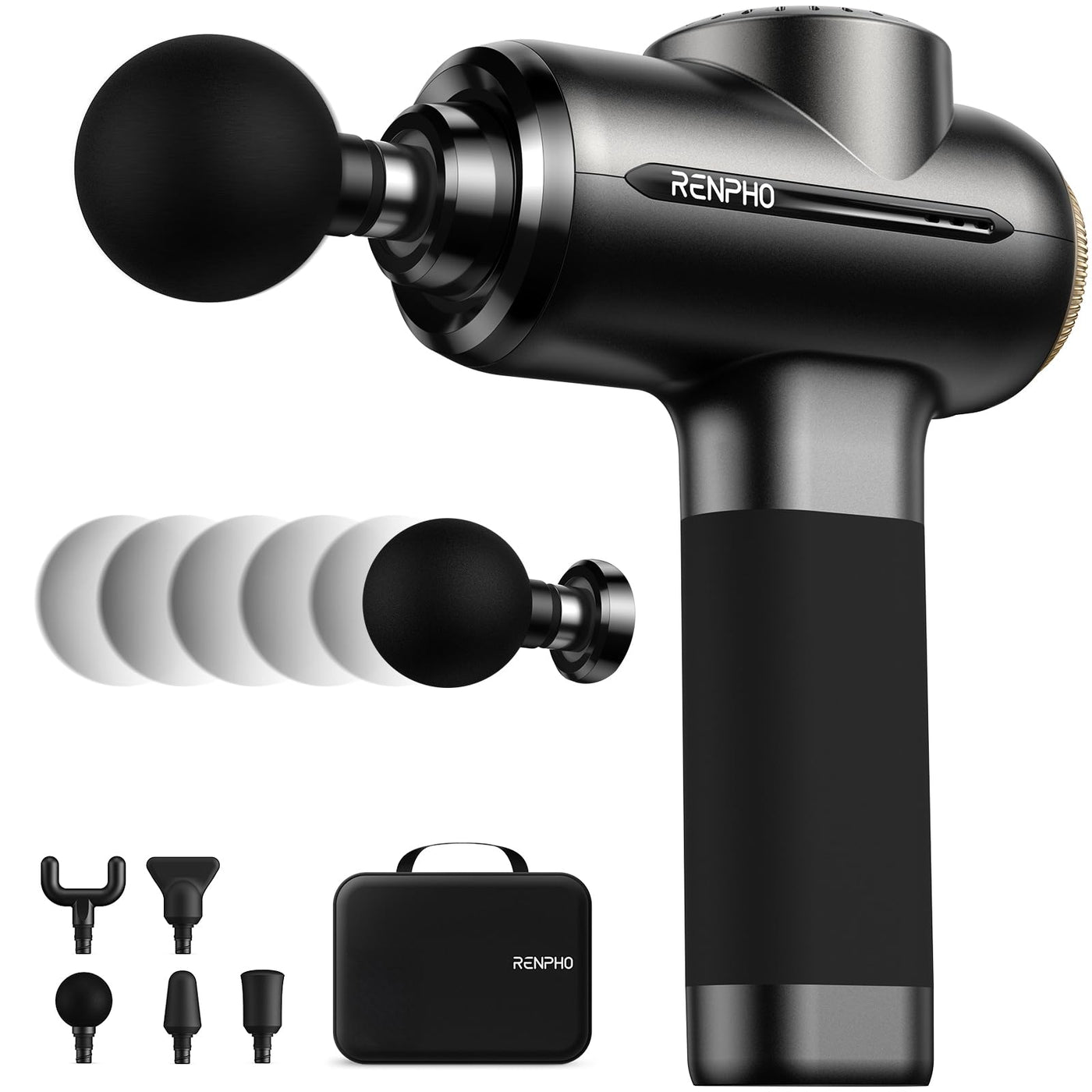 RENPHO Active Thermacool 2 Massage Gun with Heat and Cold, Fathers Day Dad Gifts [2026 Upgraded] Handheld Percussion Deep Tissue Neck Back Muscle Massager, FSA Approved Gift for Men Women Athletes HSA