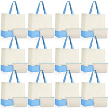 Sanwuta 24 Pcs Canvas Tote Bags Bulk 18.5" Cotton Cosmetic Bags Reusable Shopping Tote with Handles