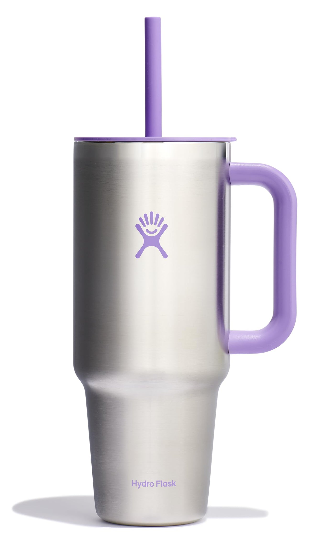Hydro Flask Travel Tumbler with Handle, Lid and Straw - Insulated Stainless Steel in 32 Oz Trillium